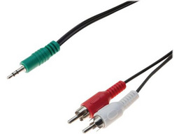 Rallonge audio stéréo jack 3.5 mm - M / F - Noir - 2 m - Trademos