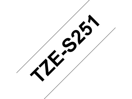 Ruban pour étiqueteuse TZEFX211 noir sur blanc 6 mm x 8 m